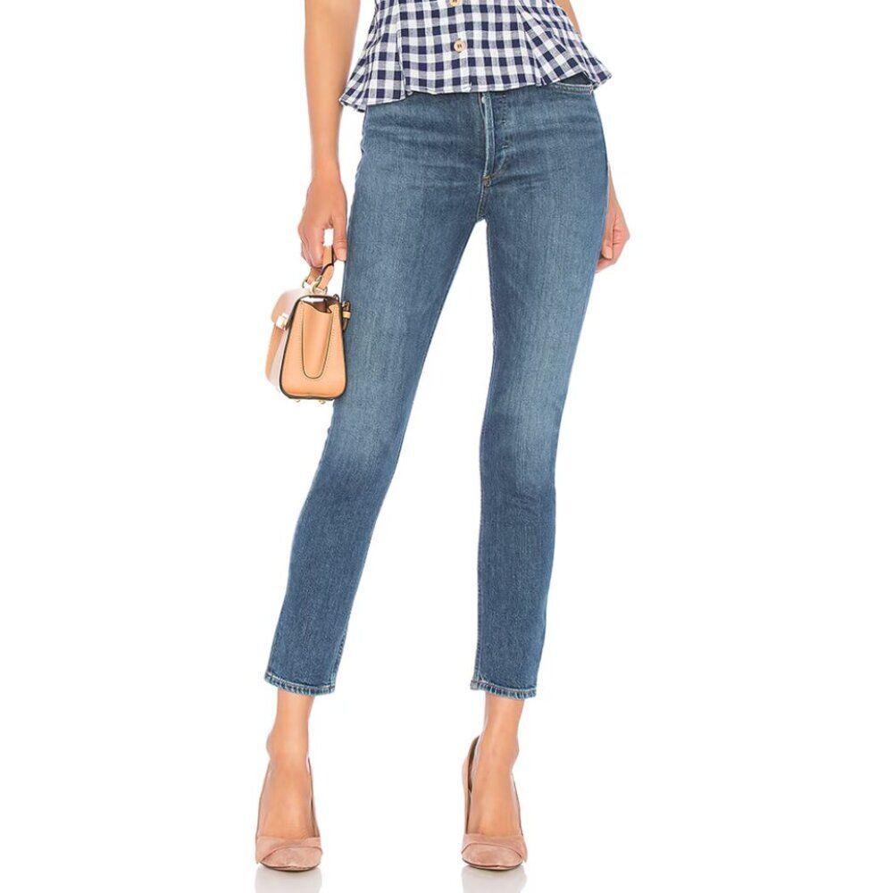 AGOLDE Nico High Rise Slim Jeans A093F-1046 Size 25 in Subdued